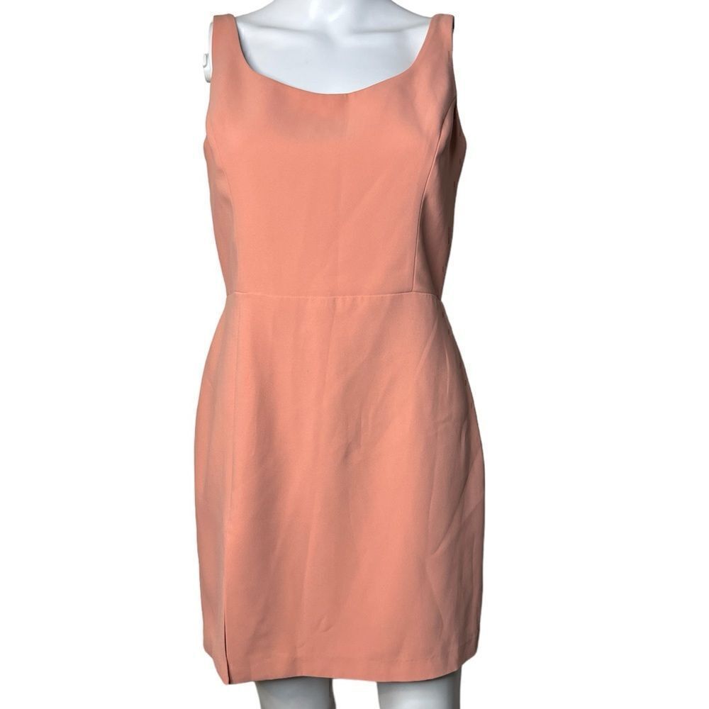 Amanda Uprichard Scoop Neck Knee Length Shift Dress Blush Pink Size Medium